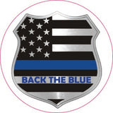 Flag Badge Back The Blue-Item #1223