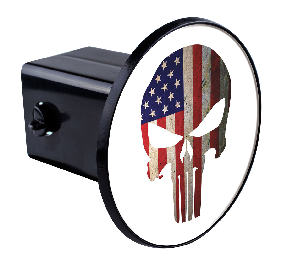 Trick Topz Punisher Skull American Flag Trailer Hitch Cover - 2" Receiver, ABS Plastic - View #6