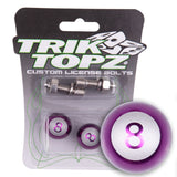 Eight Ball Purple License Bolts (2 pack)-Item #8495
